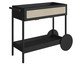 Carrinho Bar com Porta Taças Tela Oslo Nero, black | WestwingNow