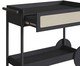 Carrinho Bar com Porta Taças Tela Oslo Nero, black | WestwingNow