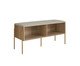 Sapateira Banco Estofada Oslo Hanover e Dourado, Natural | WestwingNow