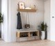 Sapateira Banco Estofada Oslo Hanover e Dourado, Natural | WestwingNow