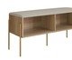 Sapateira Banco Estofada Oslo Hanover e Dourado, Natural | WestwingNow