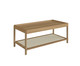 Mesa de Centro Retangular com Prateleira Tela Oslo Hanover, Natural | WestwingNow