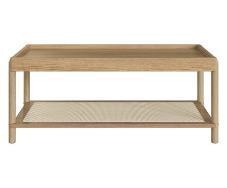Mesa de Centro Retangular com Prateleira Tela Oslo Hanover | Westwing