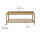 Mesa de Centro Retangular com Prateleira Tela Oslo Hanover, Natural | WestwingNow
