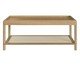 Mesa de Centro Retangular com Prateleira Tela Oslo Hanover, Natural | WestwingNow