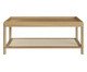 Mesa de Centro Retangular com Prateleira Tela Oslo Hanover, Natural | WestwingNow