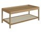 Mesa de Centro Retangular com Prateleira Tela Oslo Hanover, Natural | WestwingNow