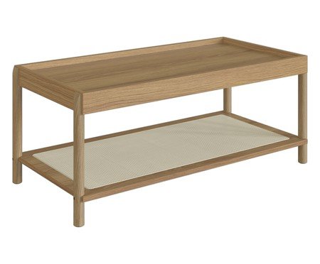 Mesa de Centro Retangular com Prateleira Tela Oslo Hanover | Westwing