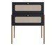 Mesa de Cabeceira Tela II Oslo Nero e Dourado, black | WestwingNow