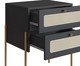 Mesa de Cabeceira Tela II Oslo Nero e Dourado, black | WestwingNow