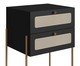 Mesa de Cabeceira Tela II Oslo Nero e Dourado, black | WestwingNow