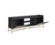 Rack Tela Oslo Nero e Dourado, black | WestwingNow