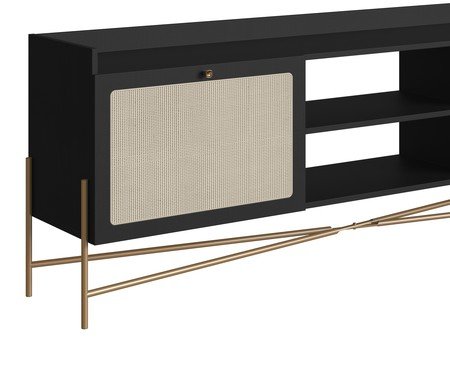 Rack Tela Oslo Nero e Dourado | Westwing