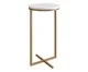 Mesa Redonda Volpi Alta Industrial Branco e Dourado, white | WestwingNow