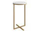 Mesa Redonda Volpi Alta Industrial Branco e Dourado, white | WestwingNow
