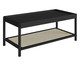 Mesa de Centro Retangular com Prateleira Tela Oslo Nero, black | WestwingNow