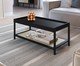 Mesa de Centro Retangular com Prateleira Tela Oslo Nero, black | WestwingNow