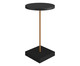 Mesa Lateral Redonda Luppo Nero e Dourado, black | WestwingNow