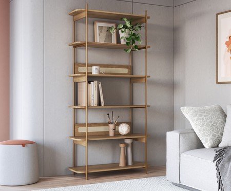 Estante Tela Oslo Hanover e Dourado | Westwing