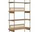 Estante Tela Oslo Hanover e Dourado, Natural | WestwingNow