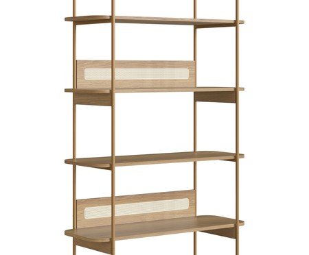 Estante Tela Oslo Hanover e Dourado | Westwing