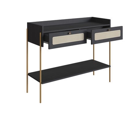 Aparador Tela Oslo Nero e Dourado | Westwing