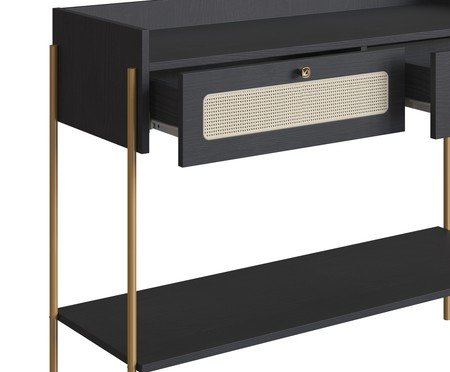 Aparador Tela Oslo Nero e Dourado | Westwing