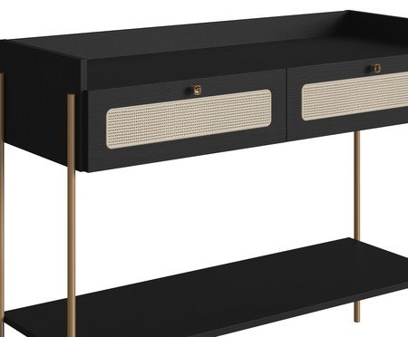 Aparador Tela Oslo Nero e Dourado | Westwing