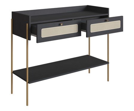 Aparador Tela Oslo Nero e Dourado | Westwing
