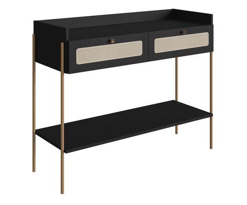 Aparador Tela Oslo Nero e Dourado, black | WestwingNow