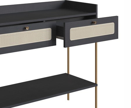 Aparador Tela Oslo Nero e Dourado | Westwing