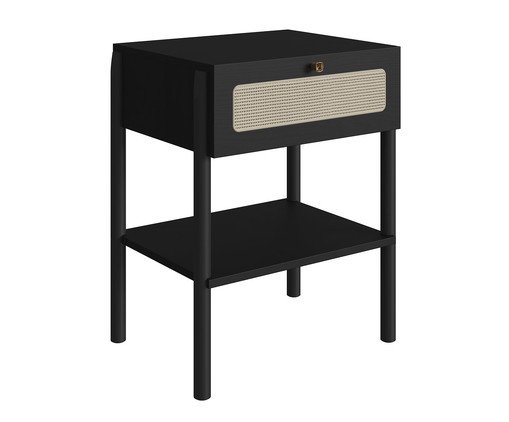 Jogo de Cabeceira e Mesa de Cabeceira Tela Oslo Nero, black | WestwingNow