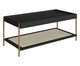 Mesa de Centro Retangular com Prateleira Tela Oslo Nero e Dourado, black | WestwingNow