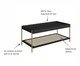 Mesa de Centro Retangular com Prateleira Tela Oslo Nero e Dourado, black | WestwingNow