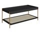 Mesa de Centro Retangular com Prateleira Tela Oslo Nero e Dourado, black | WestwingNow