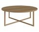 Mesa de Centro Redonda Industrial Hanover e Dourado, Natural | WestwingNow