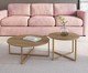 Mesa de Centro Redonda Industrial Hanover e Dourado, Natural | WestwingNow