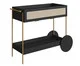 Carrinho Bar com Porta Taças Tela Oslo Nero e Dourado, black | WestwingNow