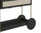 Carrinho Bar com Porta Taças Tela Oslo Nero e Dourado, black | WestwingNow