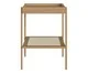 Mesa Lateral Quadrada com Prateleira Tela Oslo Hanover e Dourado, Natural | WestwingNow