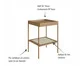 Mesa Lateral Quadrada com Prateleira Tela Oslo Hanover e Dourado, Natural | WestwingNow