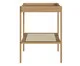 Mesa Lateral Quadrada com Prateleira Tela Oslo Hanover e Dourado, Natural | WestwingNow