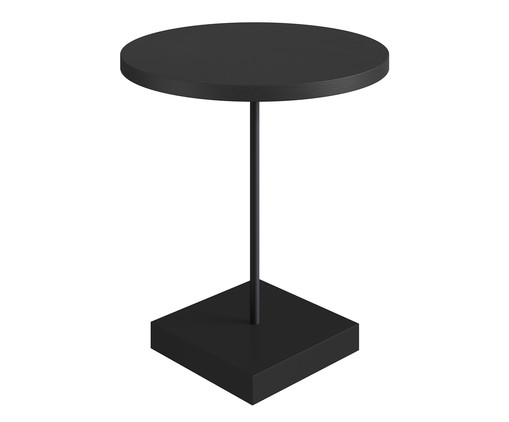 Mesa Lateral Redonda Luppo Nero e Preto, black | WestwingNow