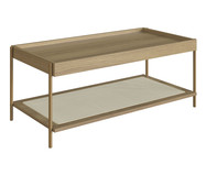 Mesa de Centro Retangular com Prateleira Tela Oslo Hanover e Dourado | WestwingNow