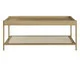 Mesa de Centro Retangular com Prateleira Tela Oslo Hanover e Dourado, Natural | WestwingNow