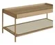 Mesa de Centro Retangular com Prateleira Tela Oslo Hanover e Dourado, Natural | WestwingNow