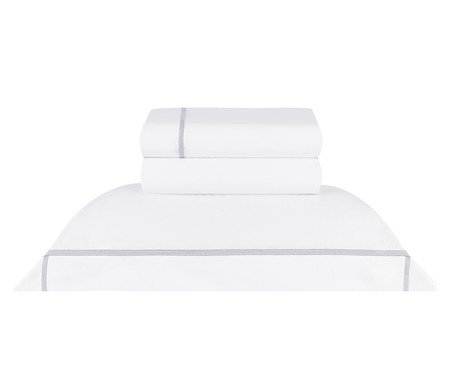 Jogo de Lençol Navy Prateado 200 Fios | Westwing