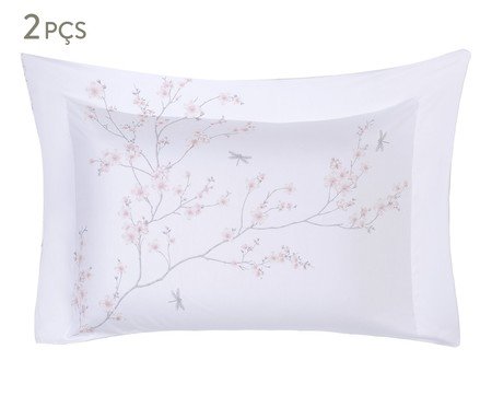 Jogo de Fronhas Acetinada Flor de Cerejeira 300 Fios | Westwing