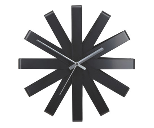 Relógio de Parede Ribbon Preto, Preto | WestwingNow