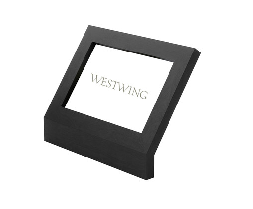 Porta-Retrato Podium Preto, Preto | WestwingNow